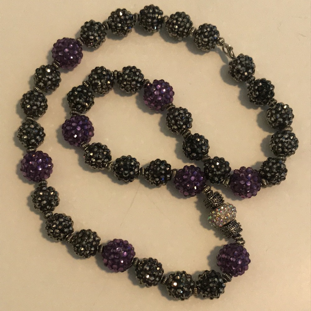 23” Rhinestone bead necklace - Picture 6 of 9